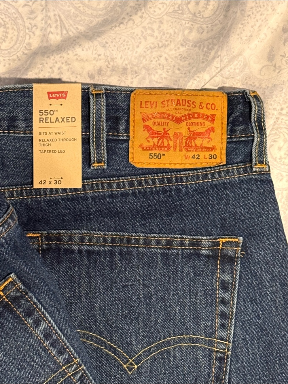 Levi's 550 Relaxed Fit Jeans in Dark Blue Denim